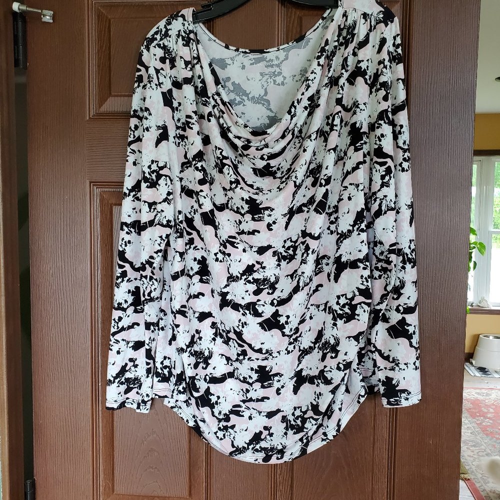 Pink Animal Print sleeve blouse
